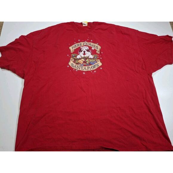 Big Dogs Santa Barbara HERE COMES SANTA PAWS Christmas T Shirt Sz 5xl - Picture 1 of 4